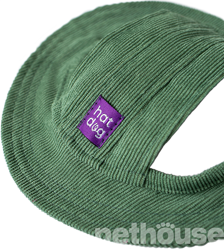 Hat-Dog Панама из вельвета для собак, оливковая