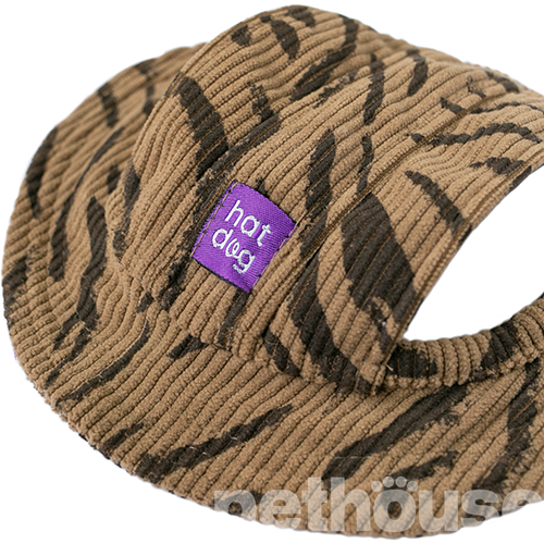 Hat-Dog Панама из вельвета для собак, зебра