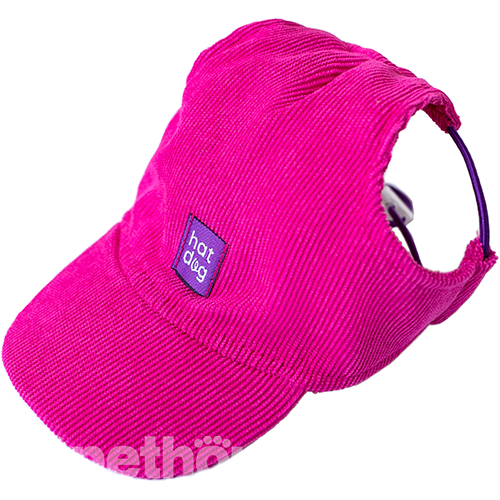 Hat-Dog Кепка з вельвету для собак, малинова