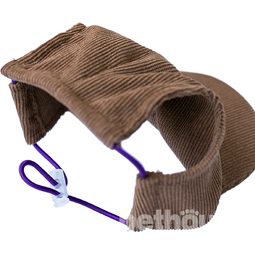 Hat-Dog Кепка из вельвета для собак, капучино