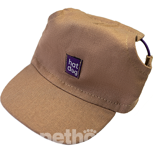 Hat-Dog Кепка из льна для собак, мокко