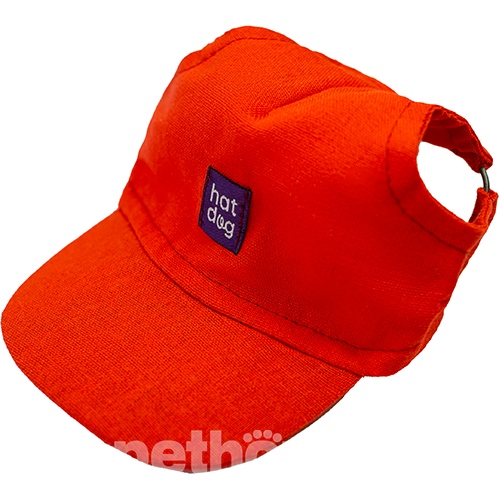 Hat-Dog Кепка из льна для собак, красная