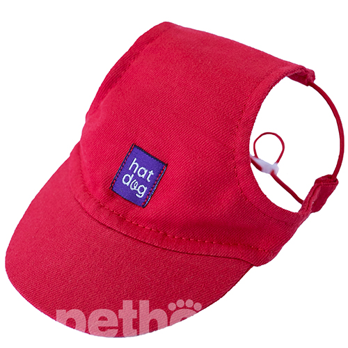 Hat-Dog Кепка из хлопка для собак, красная