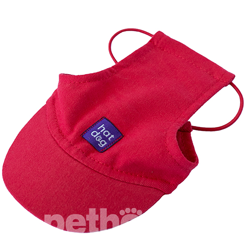 Hat-Dog Кепка из хлопка для собак, красная