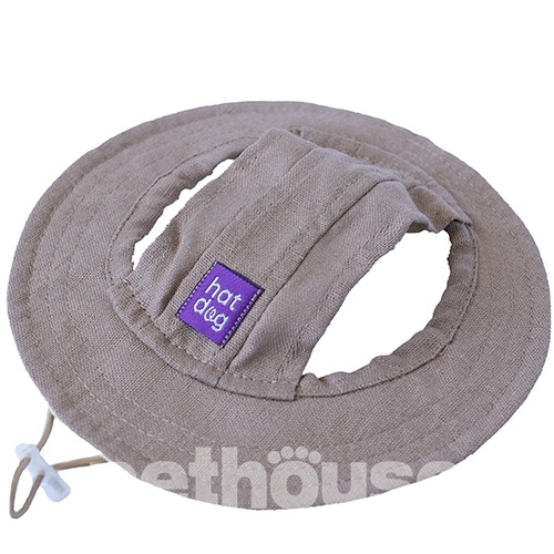 Hat-Dog Панама з льону для собак, банановий латте