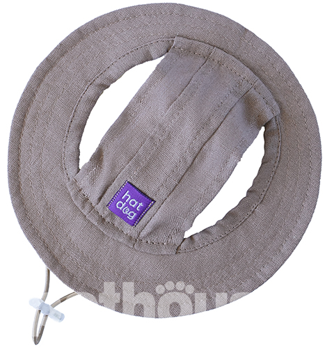 Hat-Dog Панама з льону для собак, банановий латте