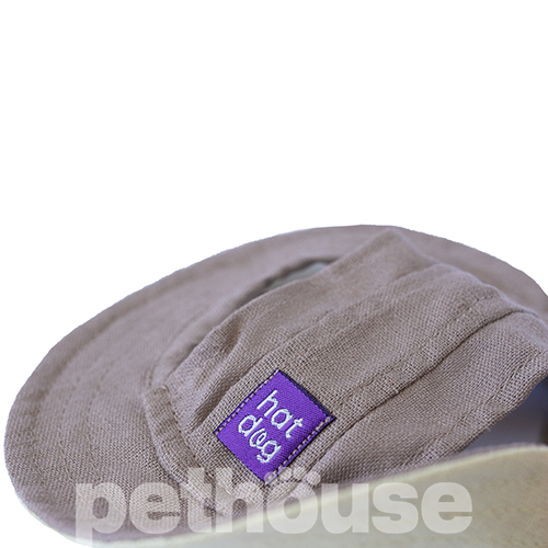 Hat-Dog Панама з льону для собак, банановий латте