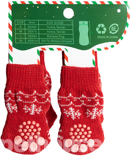 Hellomoon Рождественские носки "Снежинки" для собак Hellomoon Рождественские носки "Снежинки" для собак