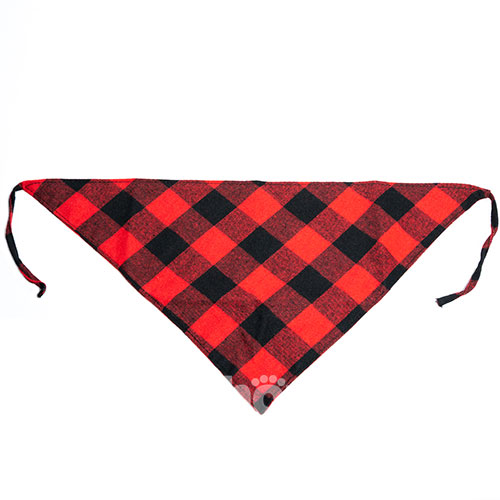 Hellomoon Різдвяна картата бандана для котів і собак, червона Hellomoon Різдвяна картата бандана для котів і собак, червона