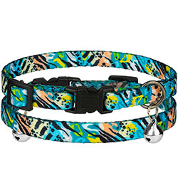 HiDog Нейлоновий нашийник "Abstraction blue" для котів
