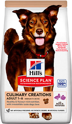 Hill's SP Canine Adult Medium Culinary Creations With Duck & Potatoes