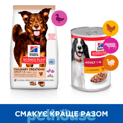 Hill's SP Canine Adult Medium Culinary Creations With Duck & Potatoes
