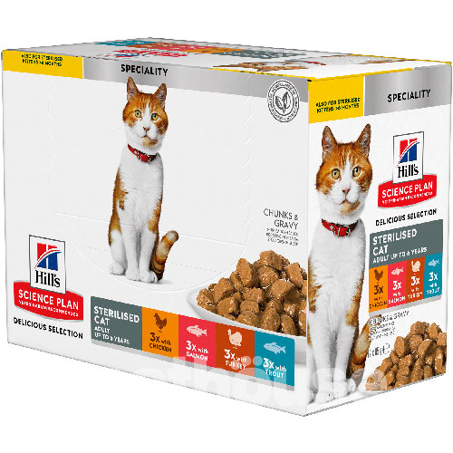 Hill's SP Feline Adult Sterilised Combipack Pouches