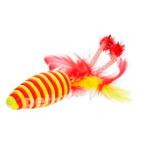 Hippie Pet Мишка з пір'ям для котів Hippie Pet Мишка з пір'ям для котів
