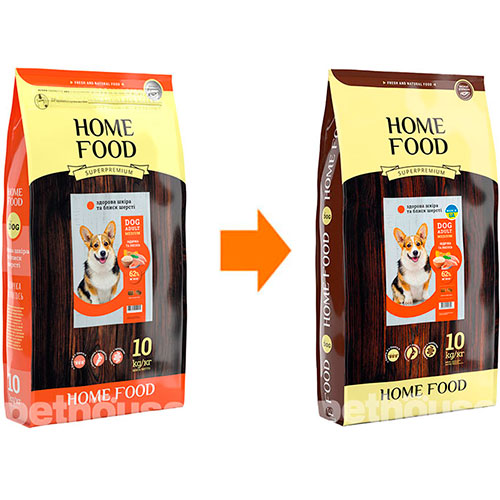 Home Food с лососем и индейкой для взрослых собак средних пород, фото 2