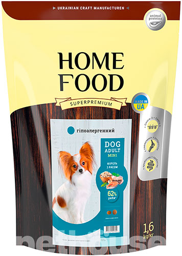 Home Food с форелью, рисом и овощами для взрослых собак малых пород, фото 3