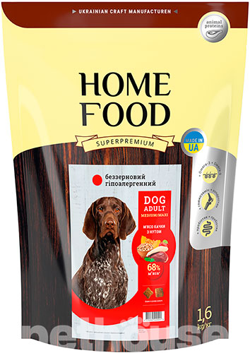 Home Food Беззерновой с уткой и нутом для взрослых собак средних и крупных пород, фото 2