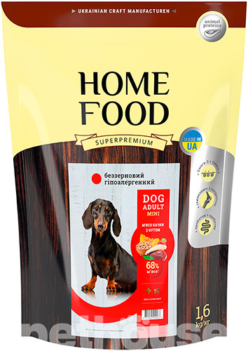 Home Food Беззерновой с уткой и нутом для взрослых собак малых пород, фото 3