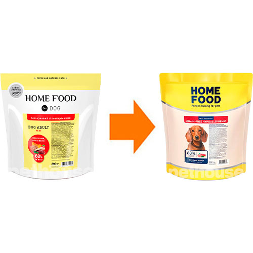 Home Food Беззерновой с уткой и индейкой для взрослых собак малых пород