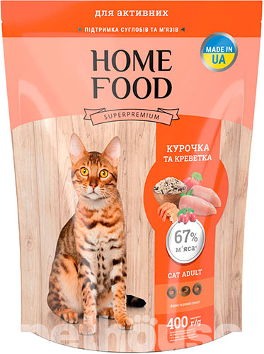 Home Food с креветками и курицей для взрослых кошек, фото 4