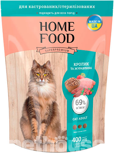 Home Food з кроликом та журавлиною для кастрованих котів, фото 2