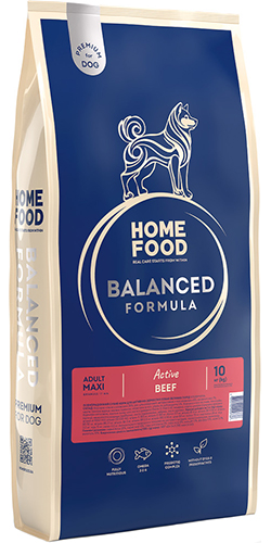Home Food Premium Active с говядиной для взрослых собак крупных пород