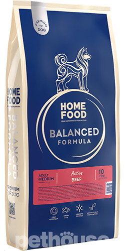 Home Food Premium Active з яловичиною для дорослих собак середніх порід