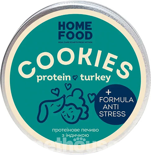 Home Food Протеиновое печенье с индейкой и антистресс-формулой для собак Home Food Протеиновое печенье с индейкой и антистресс-формулой для собак