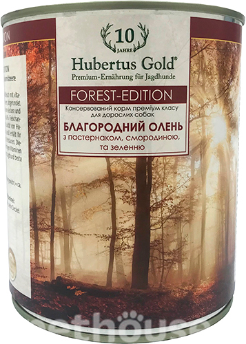 Hubertus Gold Forest Edition с олениной, пастернаком, смородиной и зеленью для собак
