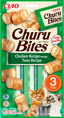 Inaba Churu Bites Ласощі з куркою та тунцем для котів