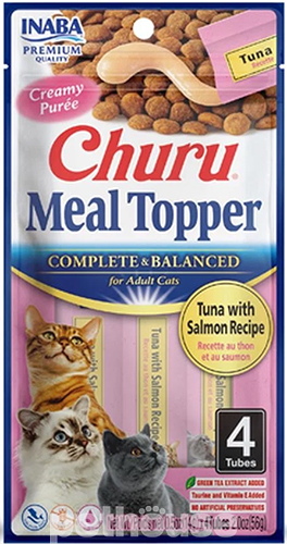 Inaba Churu Meal Topper Кремовый топпер с тунцом и лососем для кошек
