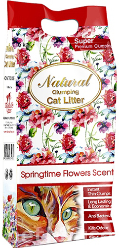 Indian Cat Litter Cat's Choice Springtime Flowers Комкующийся наполнитель с ароматом весенних цветов