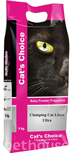 Indian Cat Litter Cat's Choice Baby Powder Комкующийся наполнитель с ароматом детской присыпки