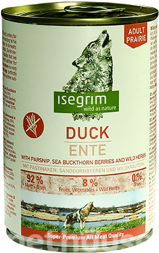 Isegrim Adult Prairie Duck with Parsnip, Sea Buckthorn & Wild Herbs