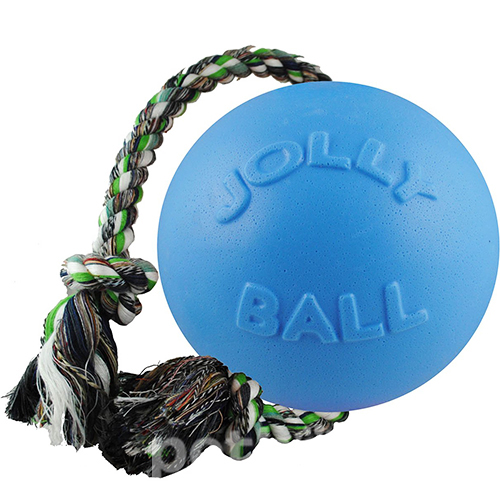 Jolly Pets Romp-N-Roll Мяч с канатом для собак, 20 см, фото 2