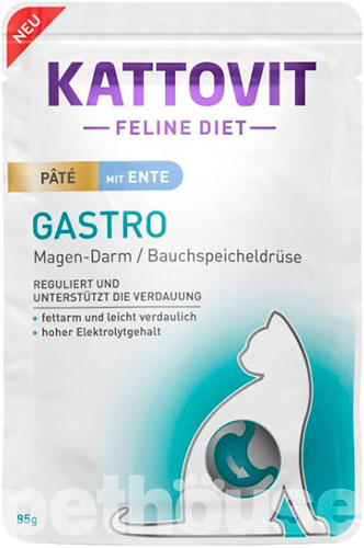 Kattovit Veterinary Feline Diet Gastro Duck Pate