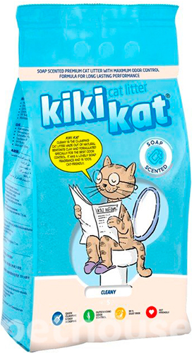 KikiKat Cleany Бентонитовый наполнитель, с ароматом мыла
