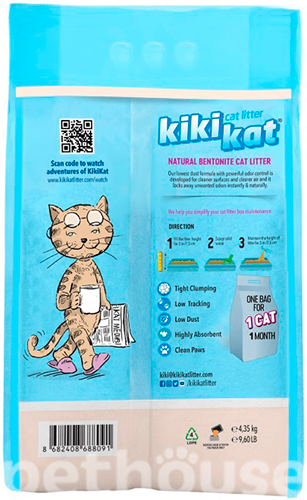 KikiKat Cleany Бентонитовый наполнитель, с ароматом мыла, фото 4