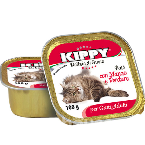 Kippy Паштет з яловичиною та овочами для котів