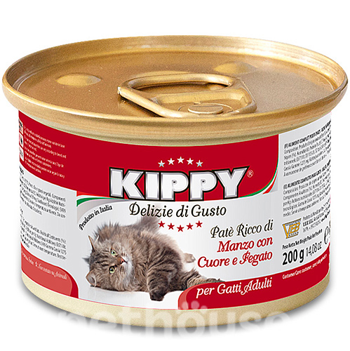 Kippy Паштет с говядиной, сердцем и печенью для кошек