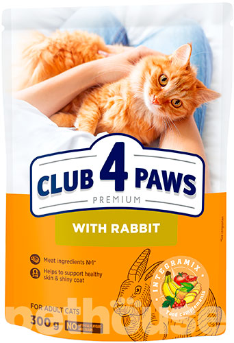 Клуб 4 лапи Premium з кроликом для дорослих котів, фото 3