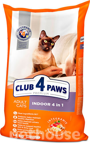 Клуб 4 лапы Premium Indoor 4 in 1 для взрослых кошек, фото 3