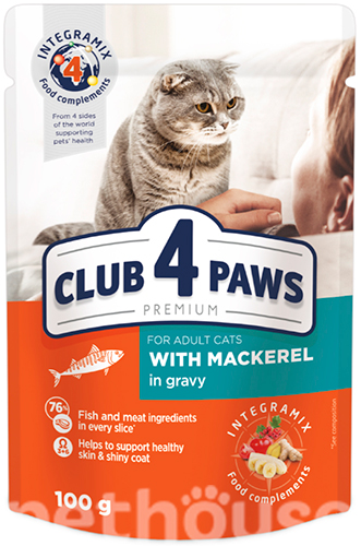 Клуб 4 лапи Premium з макреллю в соусі для котів