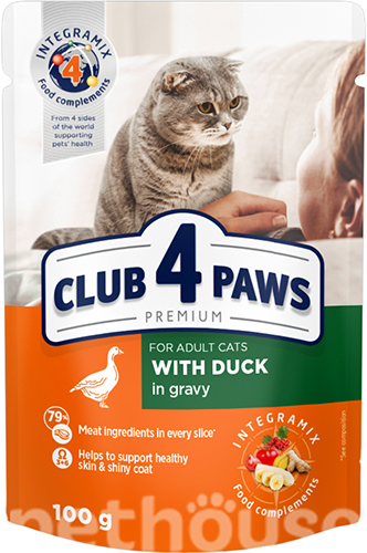 Клуб 4 лапи Premium з качкою в соусі для котів