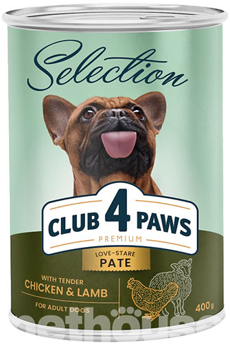 Клуб 4 лапи Premium Selection Паштет із куркою та ягням для дорослих собак