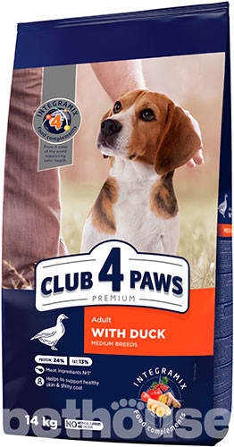 Клуб 4 лапи Premium з качкою для собак середніх порід