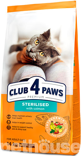 Клуб 4 лапы Premium с лососем для стерилизованных кошек