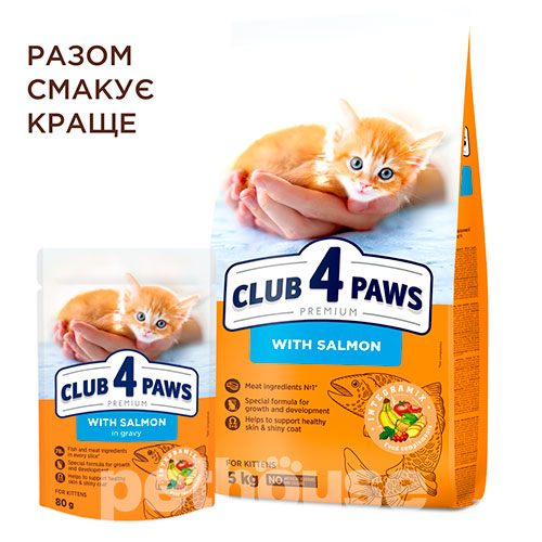 Клуб 4 лапы Premium с лососем для котят