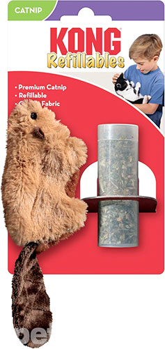 Kong Refillables Beaver Игрушка "Бобер" с кошачьей мятой для кошек