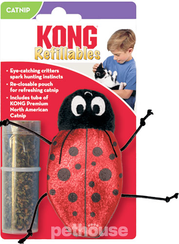 Kong Refillables Ladybug Игрушка "Божья коровка" с кошачьей мятой для кошек